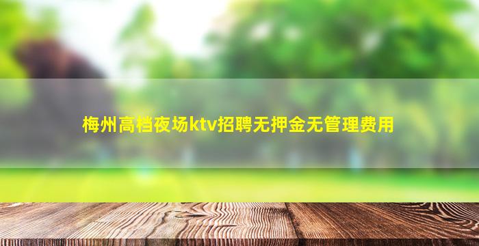 梅州高档夜场ktv招聘无押金无管理费用